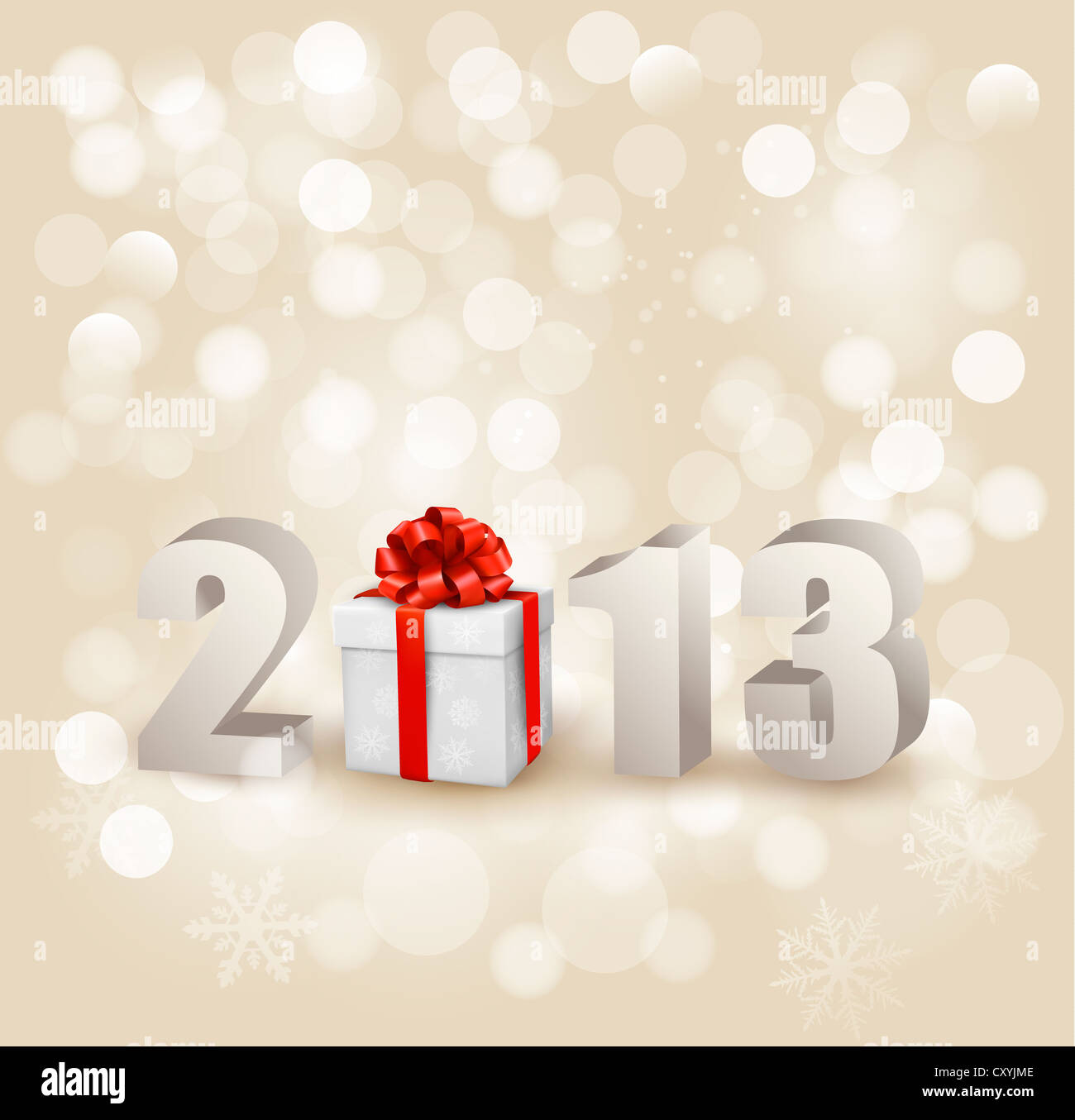 Frohes neues Jahr 2013! Neujahr-Design-Vorlage. Stockfoto