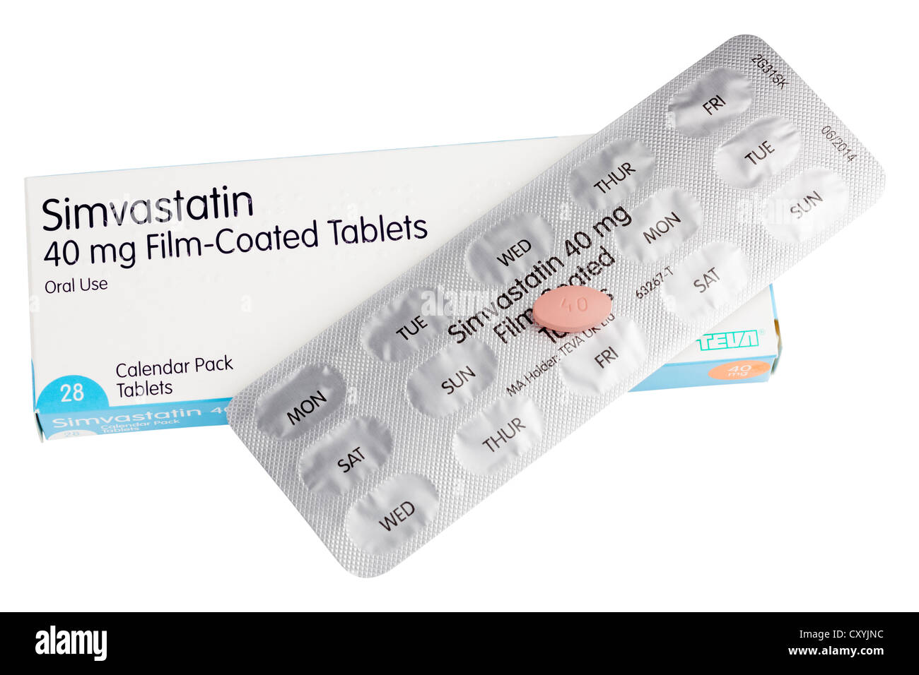 Statin-Tabletten Stockfoto