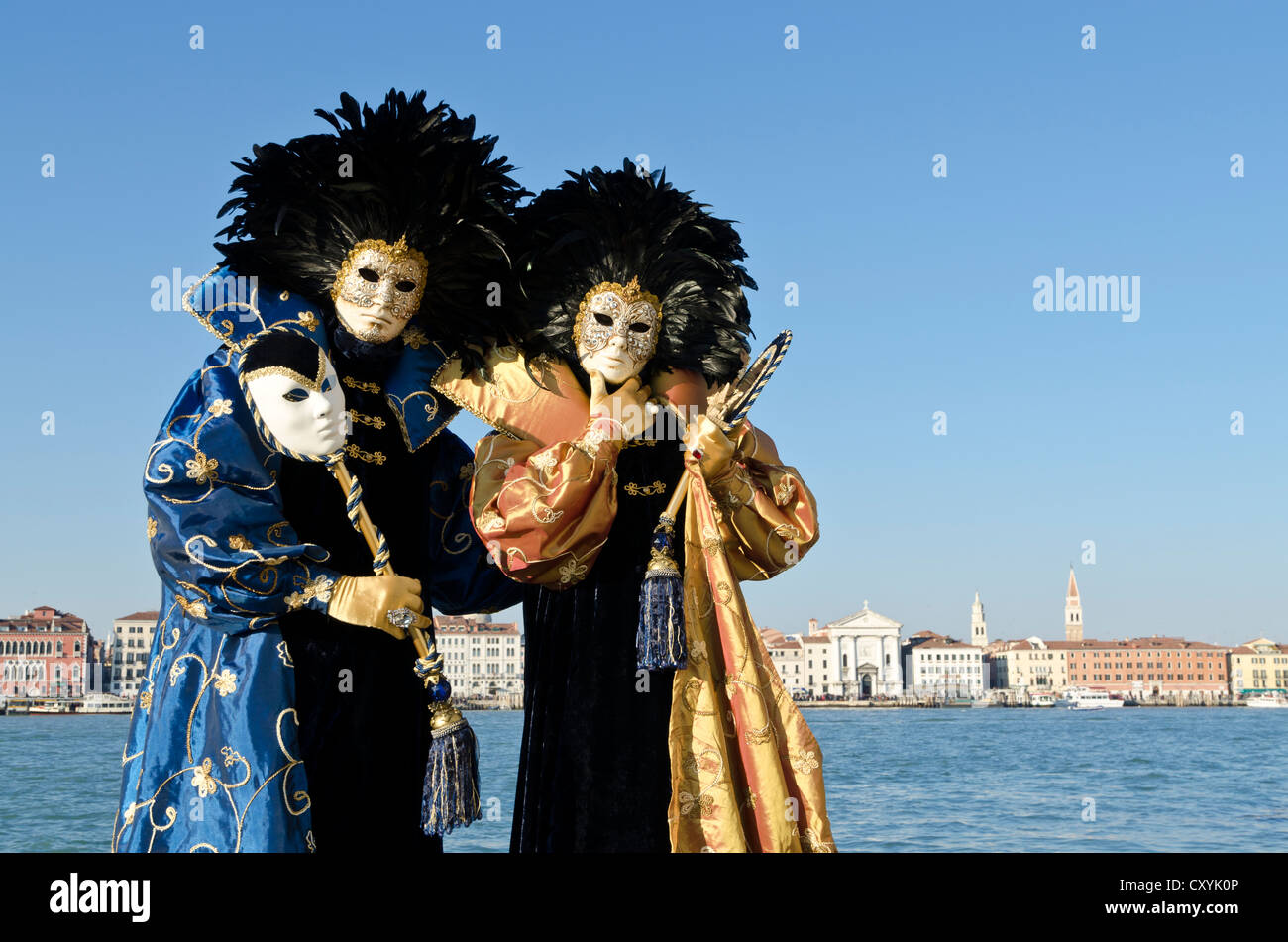 Venezianische Masken, Karneval von Venedig, Venedig, Veneto, Italien, Europa Stockfoto