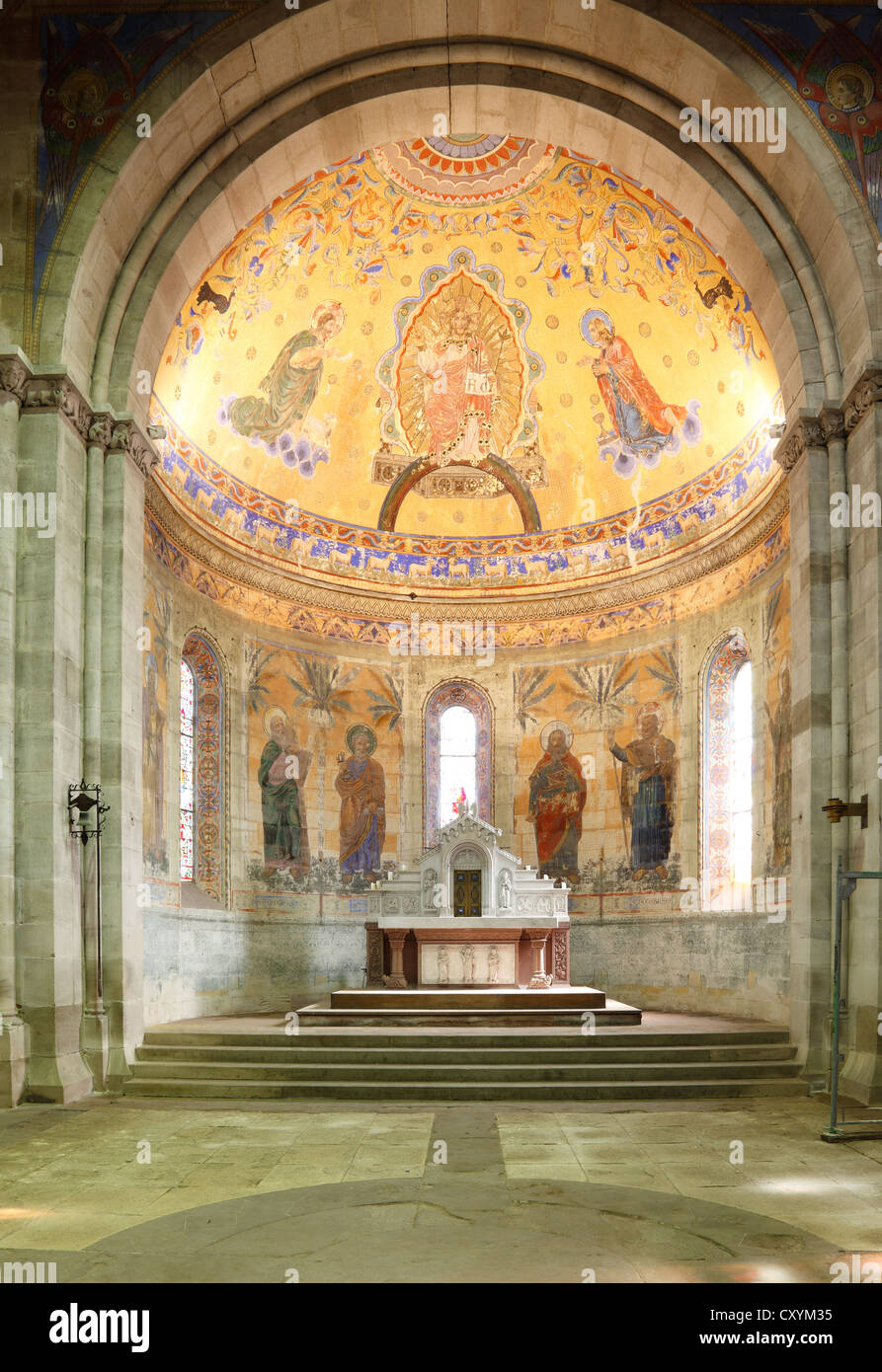 St. Johanniskirche, St.-Johannes Kirche, Fresken in der Wallfahrtskirche von Carl Dehner, Schwaebisch Gmuend, Baden-Württemberg Stockfoto