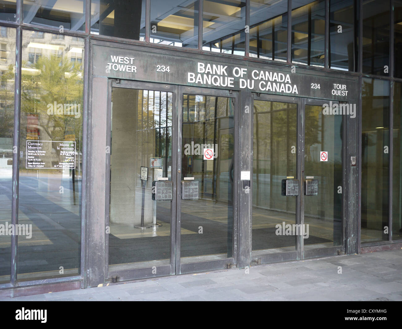 Bank von Kanada Gebäude Eingang Stockfoto