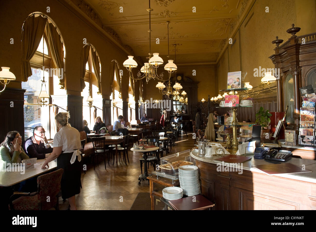 Cafe Sperl, ein typisch traditionellen Wiener Café im Zentrum Wien, Österreich Stockfoto