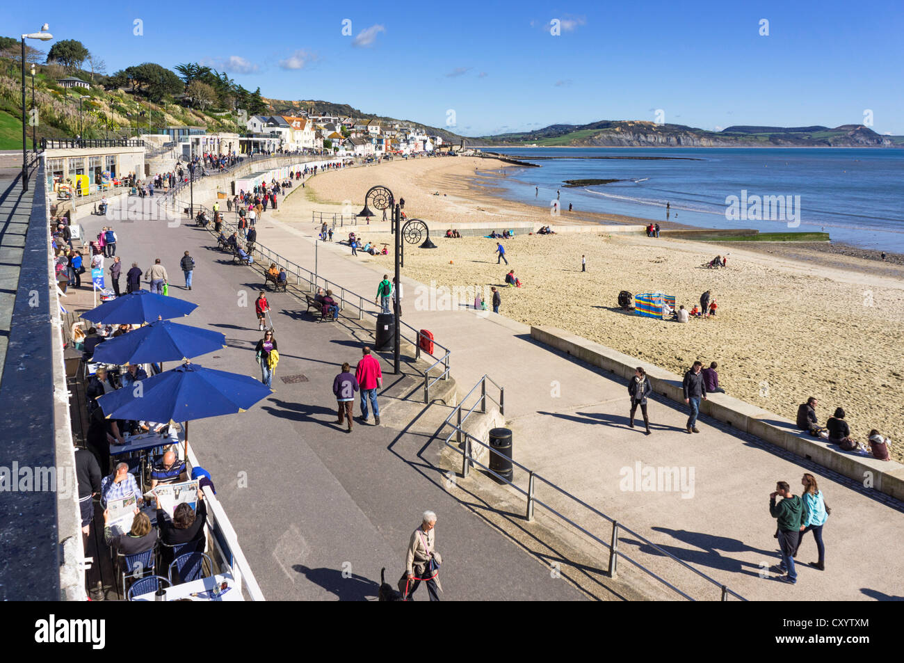 Promenade von Lyme Regis, Dorset, Großbritannien Stockfoto