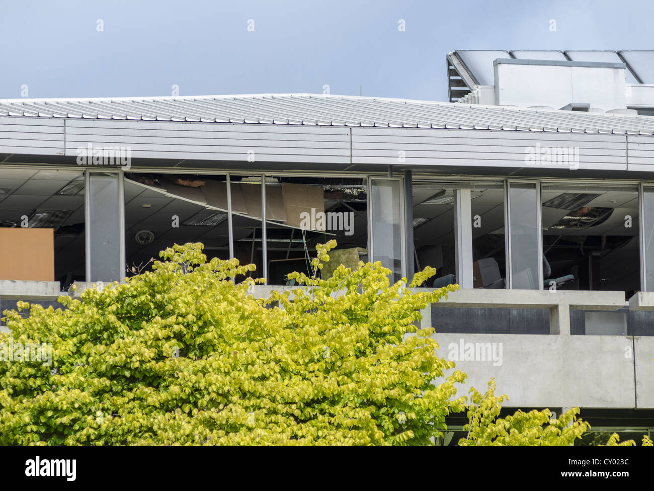 Bürogebäude, schwer beschädigt durch Erdbeben, Christchurch, Südinsel, Neuseeland Stockfoto