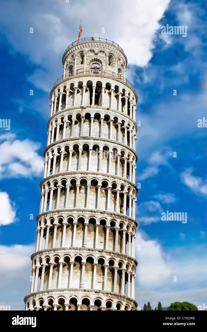 Pisa, Italien, Toskana, Piazza dei Miracoli, den schiefen Turm von Pisa. Stockfoto