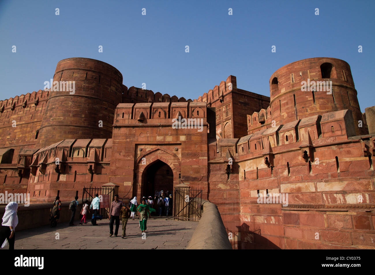 Lahore Gate, Roten Fort, Agra, Rajasthan, Indien, Asien Stockfoto