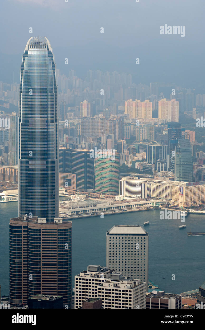 Wolkenkratzer, Two International Finance Centre, 2IFC, Central District von Hong Kong, China, Asien Stockfoto