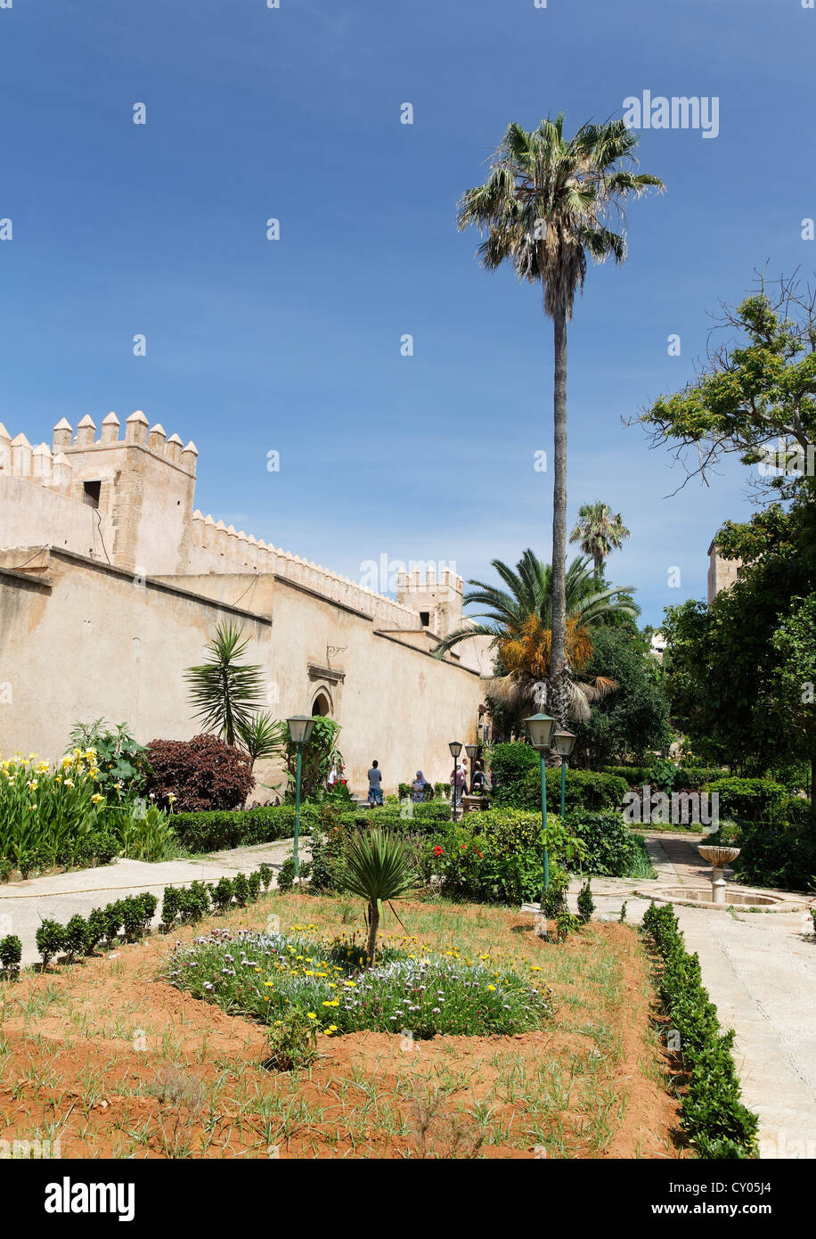 Garten am Oudaia-Kasbah, Rabat, Rabat-Salé-Zemmour-Zaer, Marokko, Nordafrika, Maghreb, Afrika Stockfoto