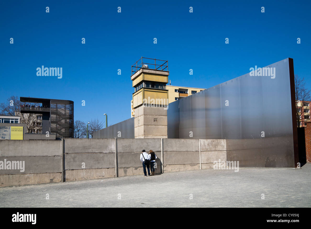 Gedenkstätte Berliner Mauer, Bernauer Straße Straße, Mitte Viertel, Berlin Stockfoto