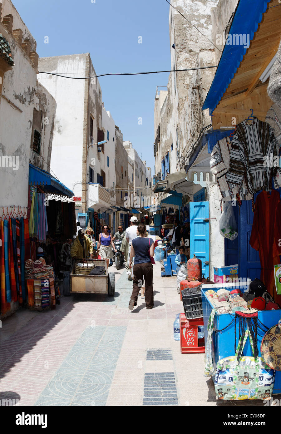 Markt, Souks in der Medina, historischen Stadtteil von Essaouira, Region von Afrika, Maghreb, Marokko, Marrakech-Tensift-Al Haouz Stockfoto