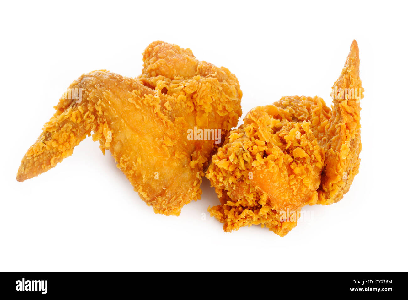 Gebratene Hähnchenflügel Stockfoto
