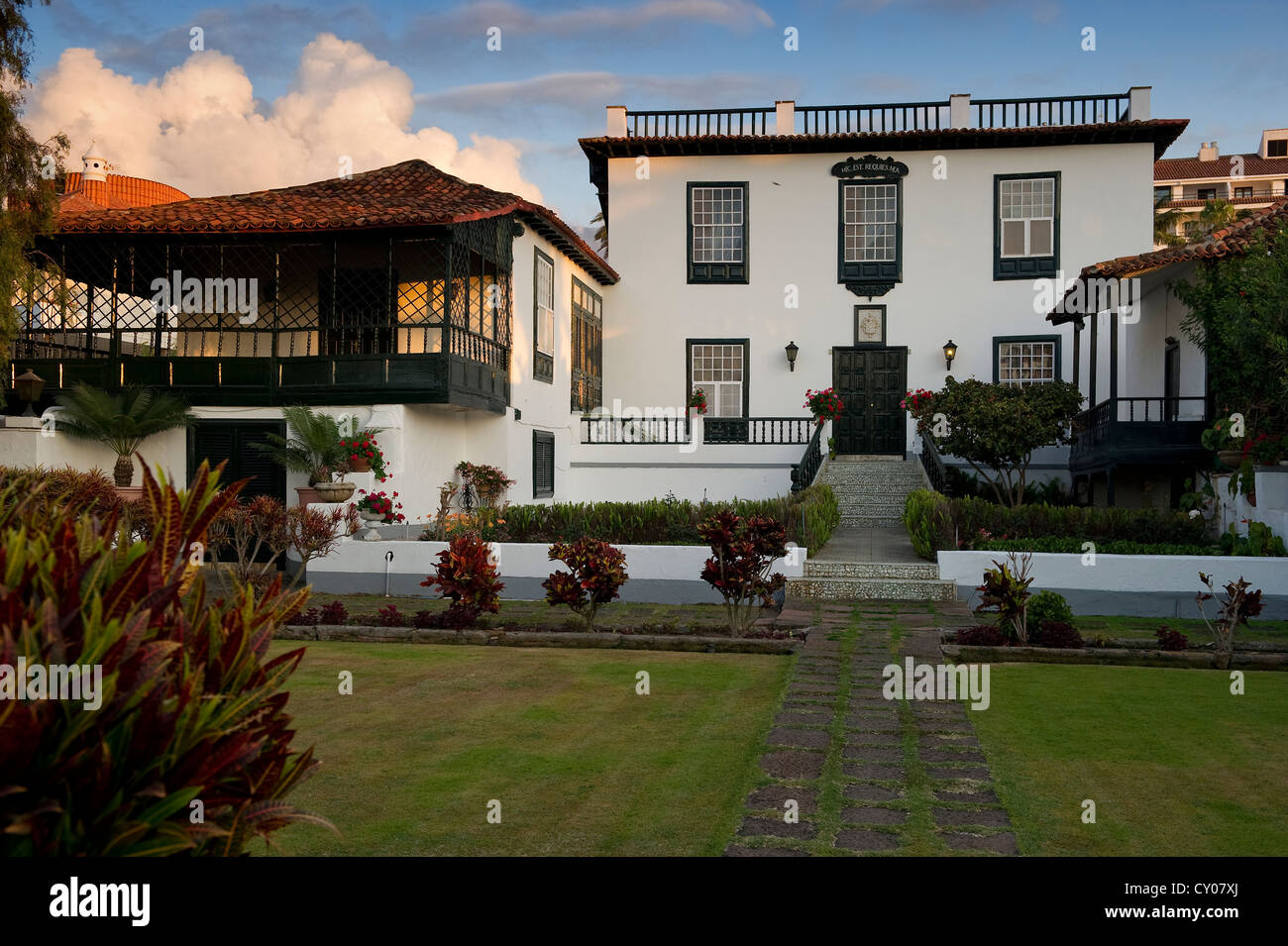 Alte Kanarische Herrenhaus, Puerto De La Cruz, Teneriffa, Kanarische Inseln, Spanien, Europa Stockfoto