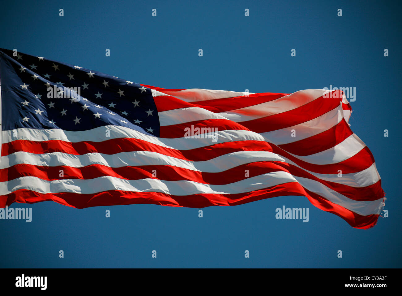 Winken amerikanische Flagge, Stars And Stripes, USA Stockfoto
