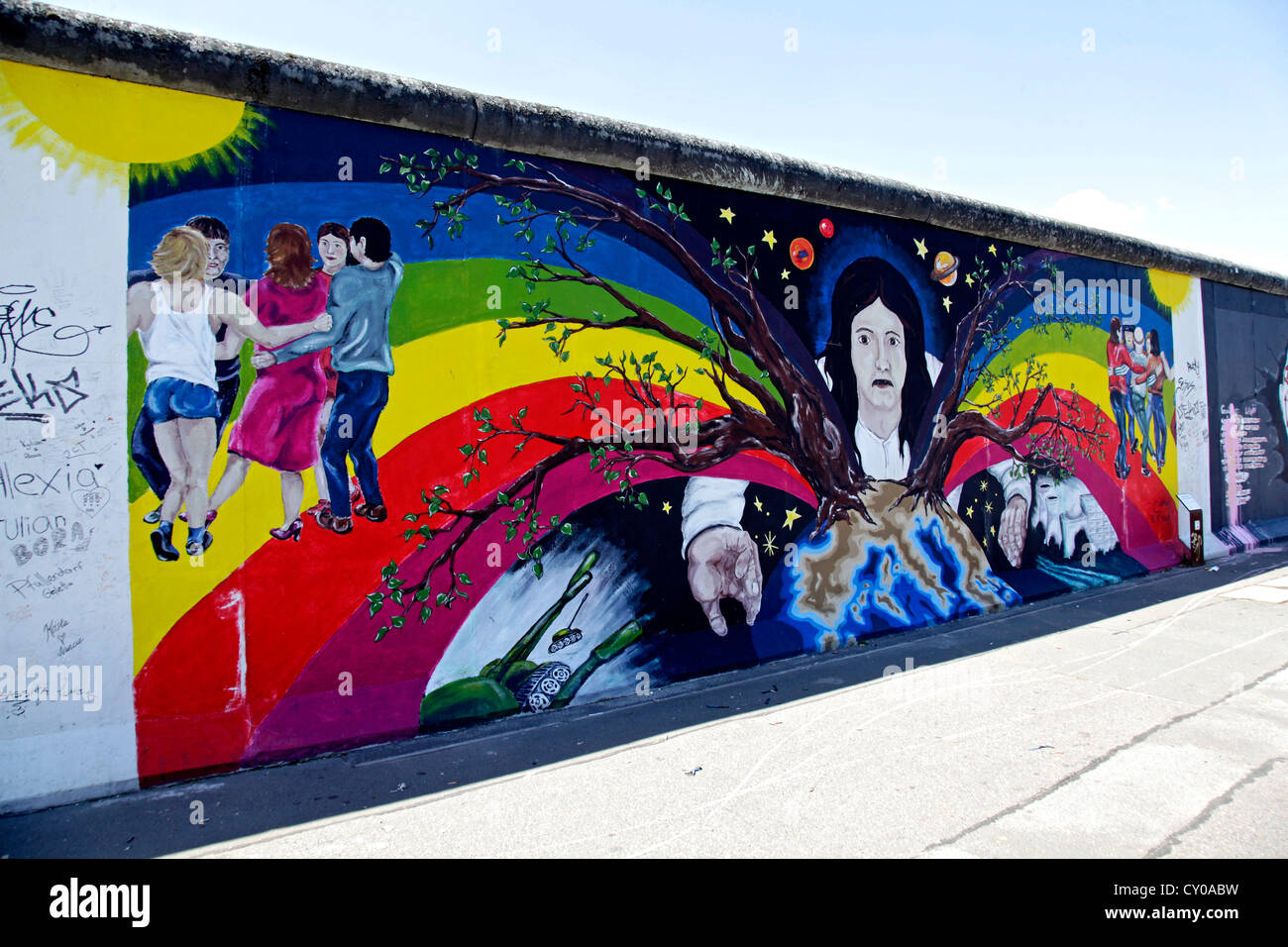 Rest der Berliner Mauer, East Side Gallery, Berlin Stockfoto