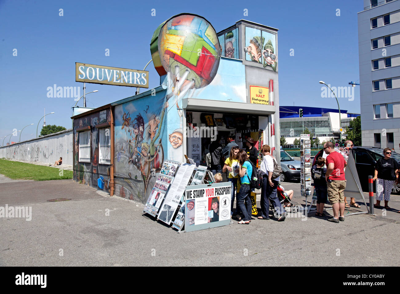 Rest der Berliner Mauer, East Side Gallery, Berlin Stockfoto