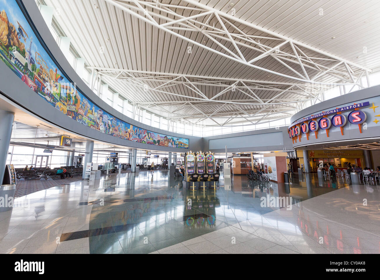 Innenraum eines Flughafens Las Vegas - McCarran International Airport Stockfoto