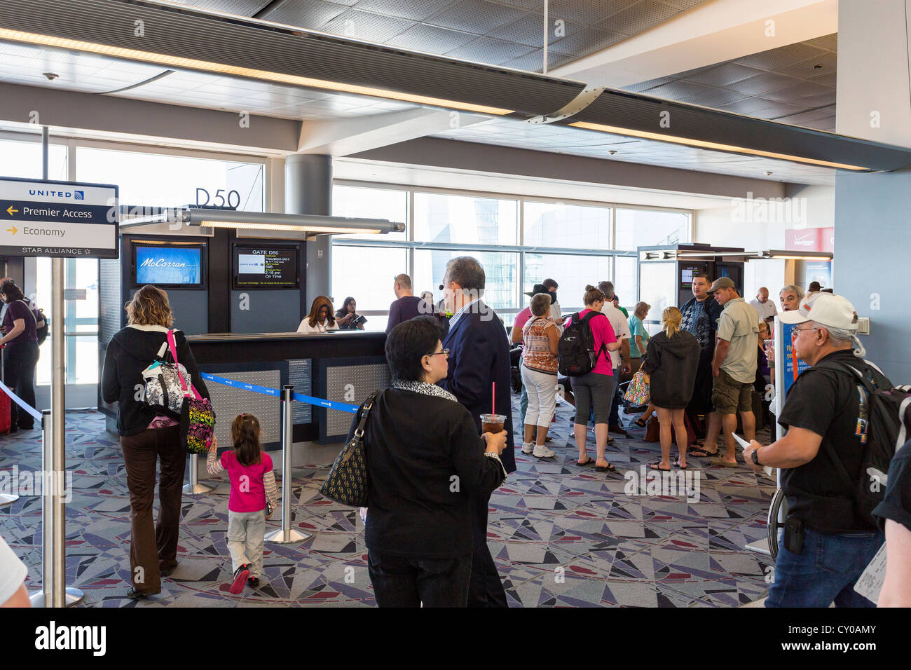 Innenraum eines Flughafens Las Vegas - McCarran International Airport Stockfoto