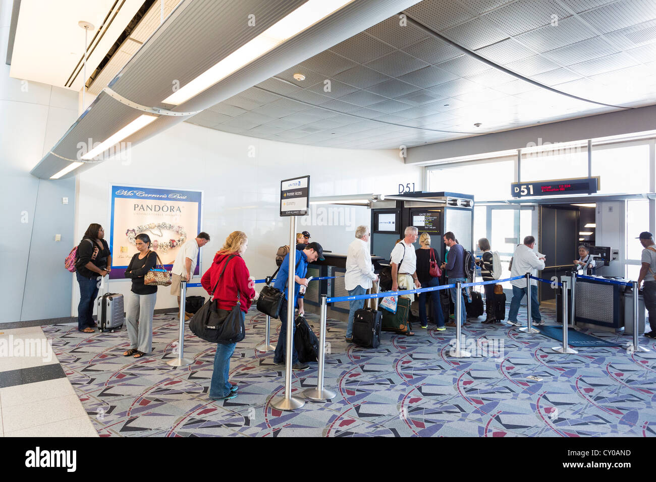 Innenraum eines Flughafens Las Vegas - McCarran International Airport Stockfoto