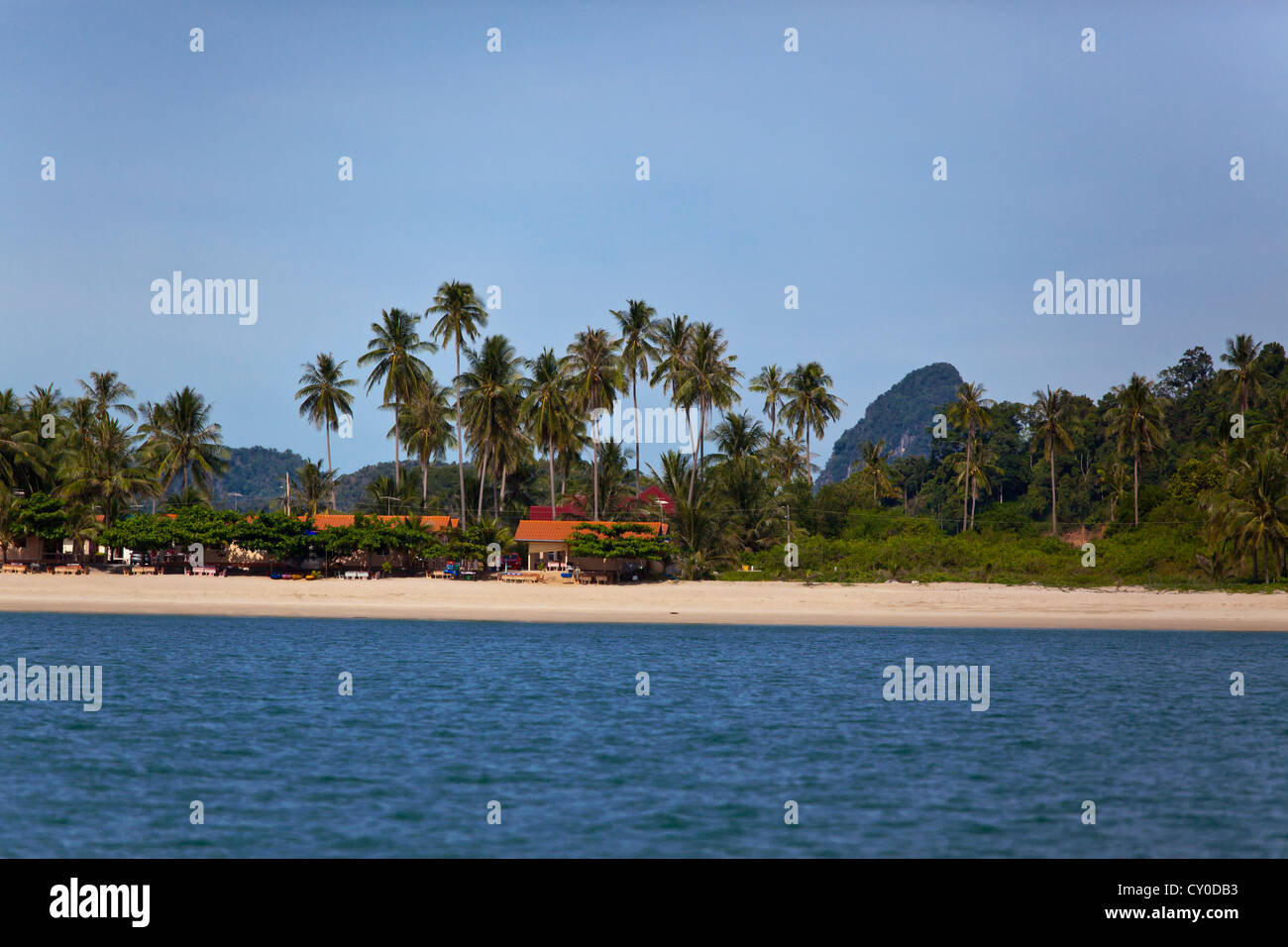 RESORT in einem Nationalpark im Golf von THAILAND Stockfoto