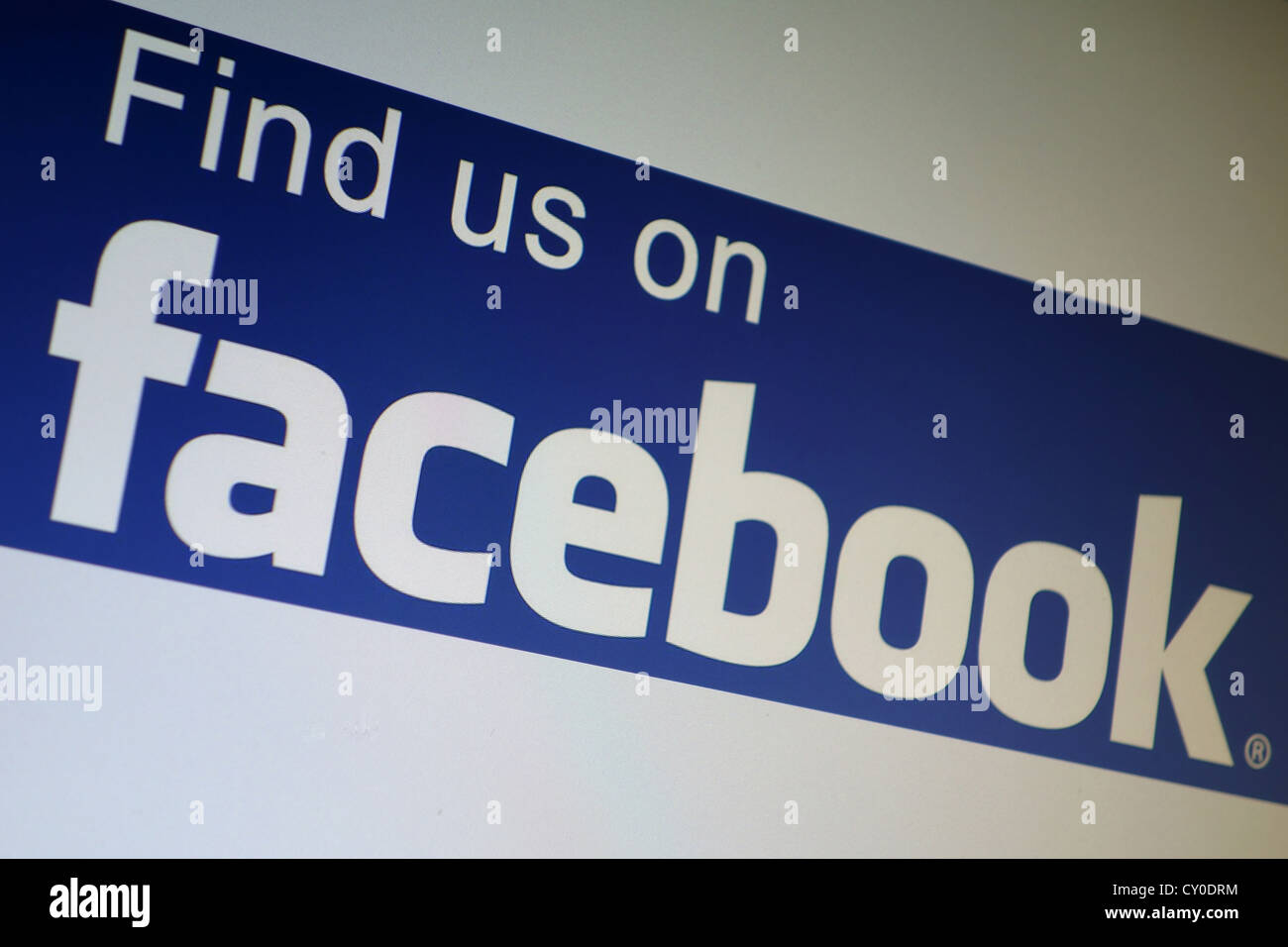 Facebook-Logo auf einem Computer-Bildschirm angezeigt Stockfoto