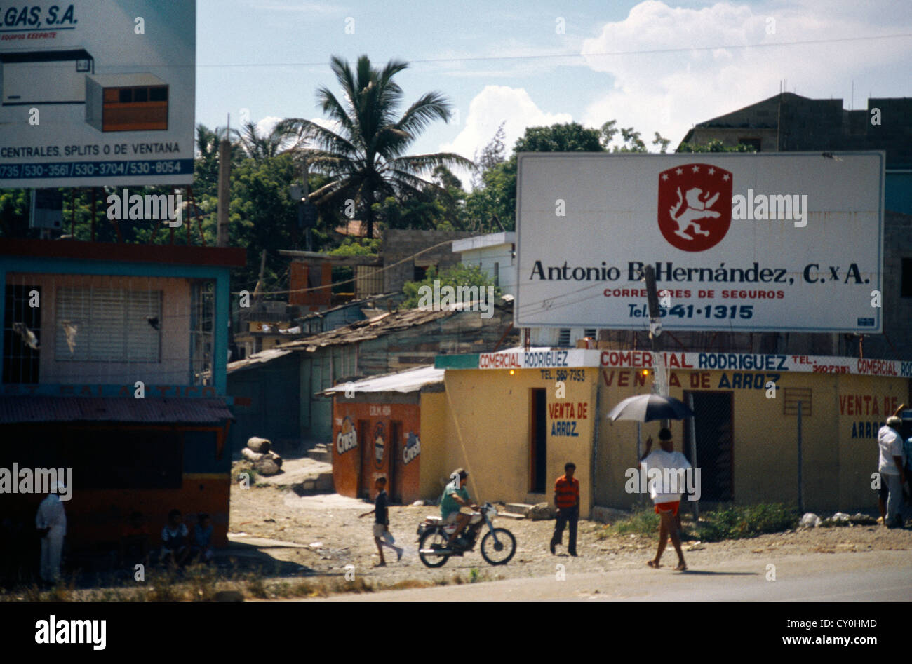 Dominikanische Republik Santo Domingo Stadtrand Shanties Stockfoto