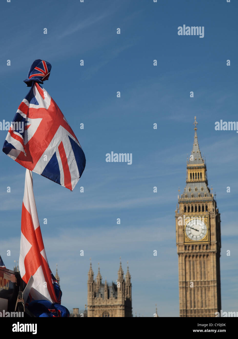 Union Jack Flagge des Vereinigten Königreichs (UK) Stockfoto