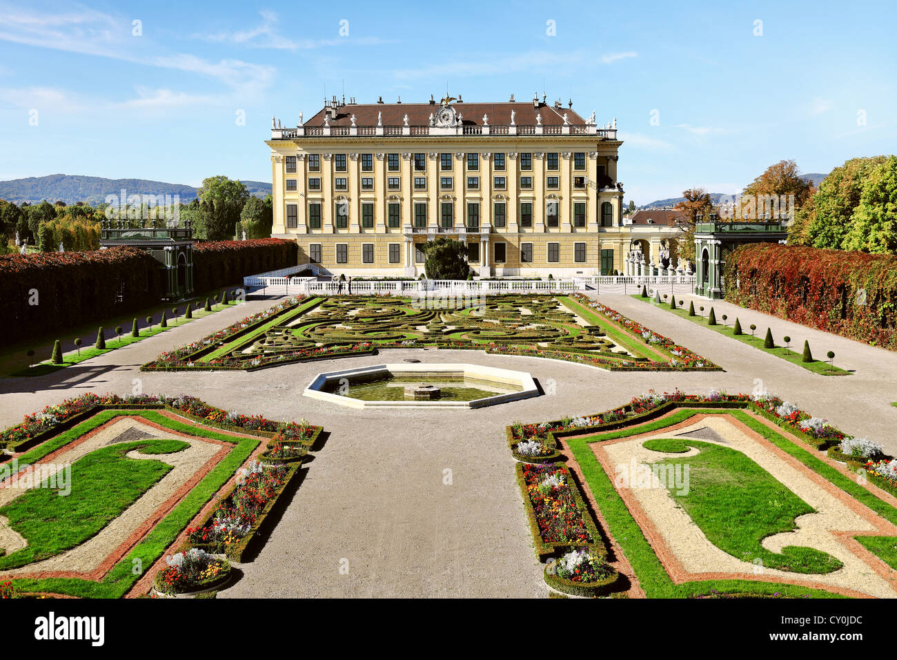 Wunderschönen Schloss Schönbrunn in Wien, Österreich Stockfoto