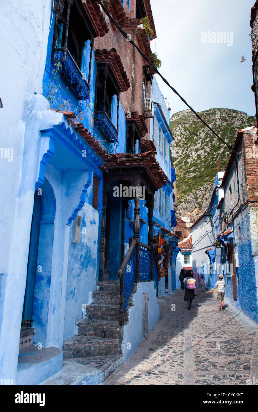 Chefchaouen (Chaouen), Tangeri-Tetouan Region, Rif-Gebirge, Marokko, Nordafrika, Afrika Stockfoto