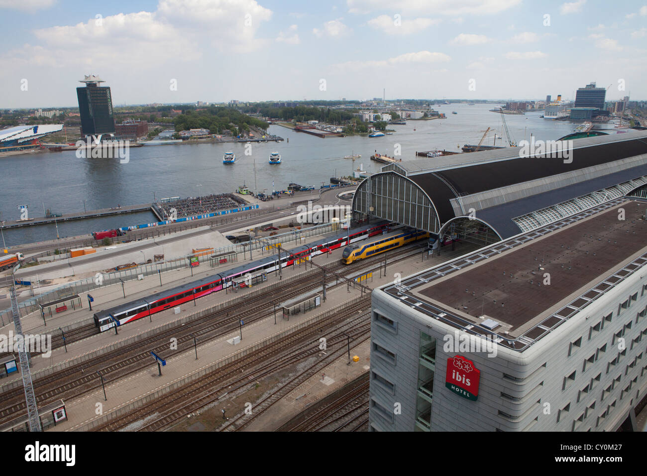 Amsterdam Bahnhof Stockfoto