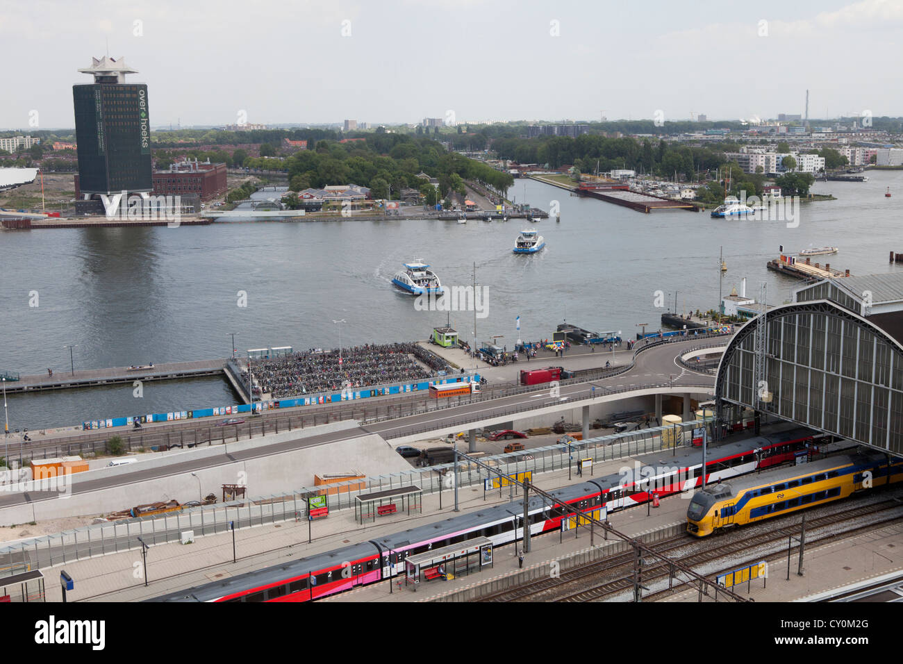 Amsterdam Bahnhof Stockfoto