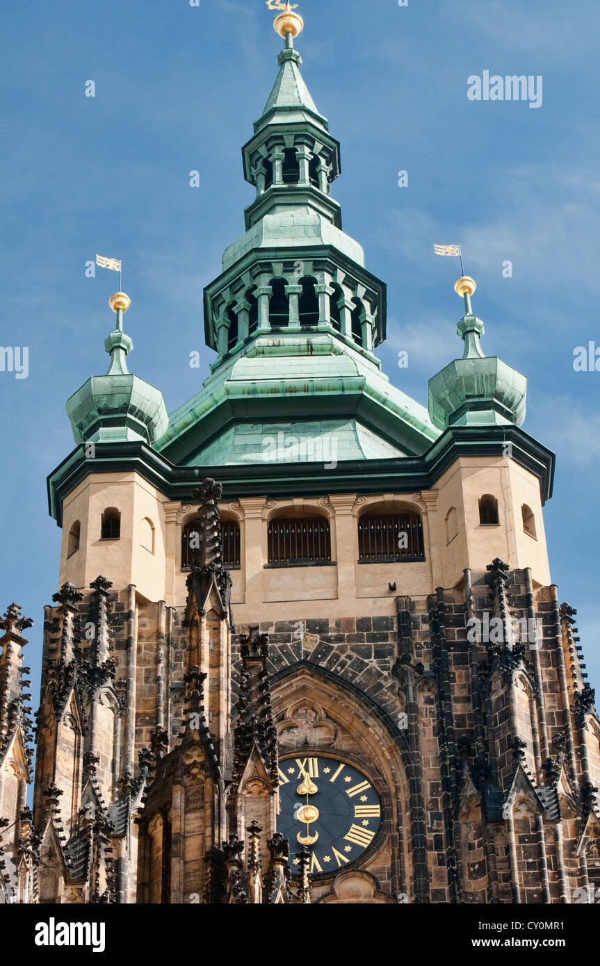 St-Veits-Dom auf der Prager Burg, Prag, Tschechische Republik Stockfoto