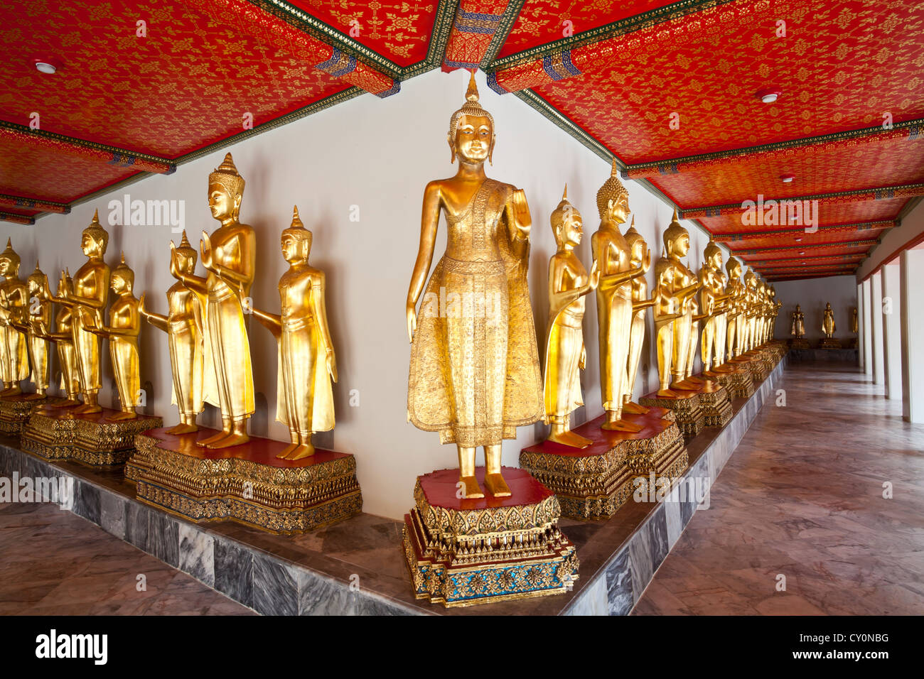 Buddha-Statue im Wat pho Stockfoto