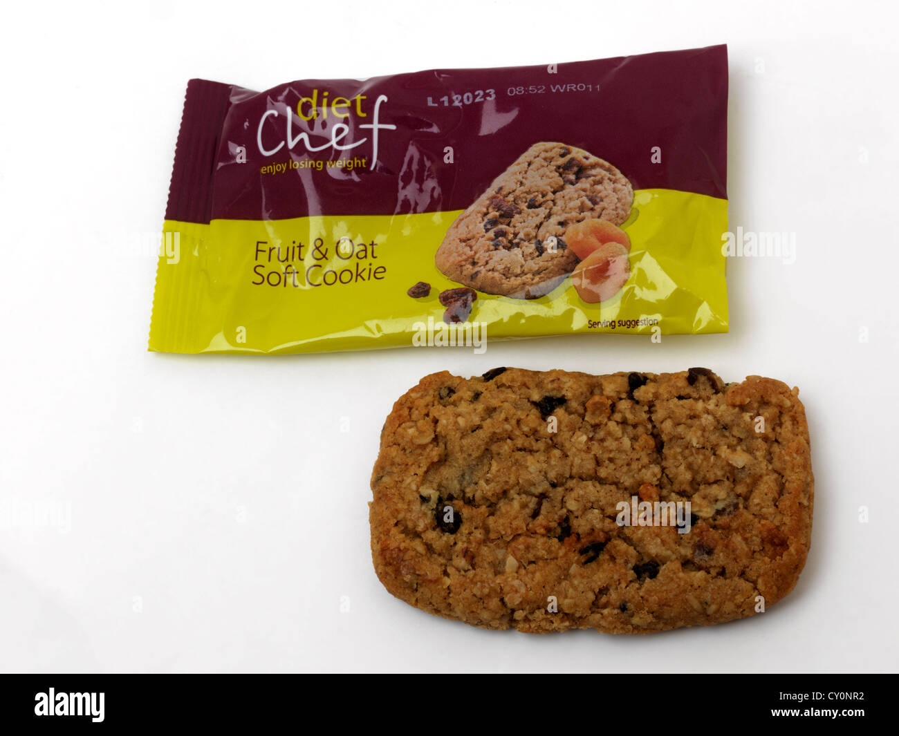 Diät Koch Obst- und Hafer weich Cookie Stockfoto