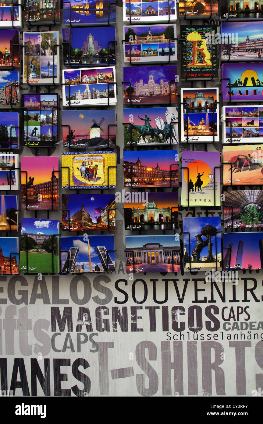 Madrid-Postkarten Stockfoto