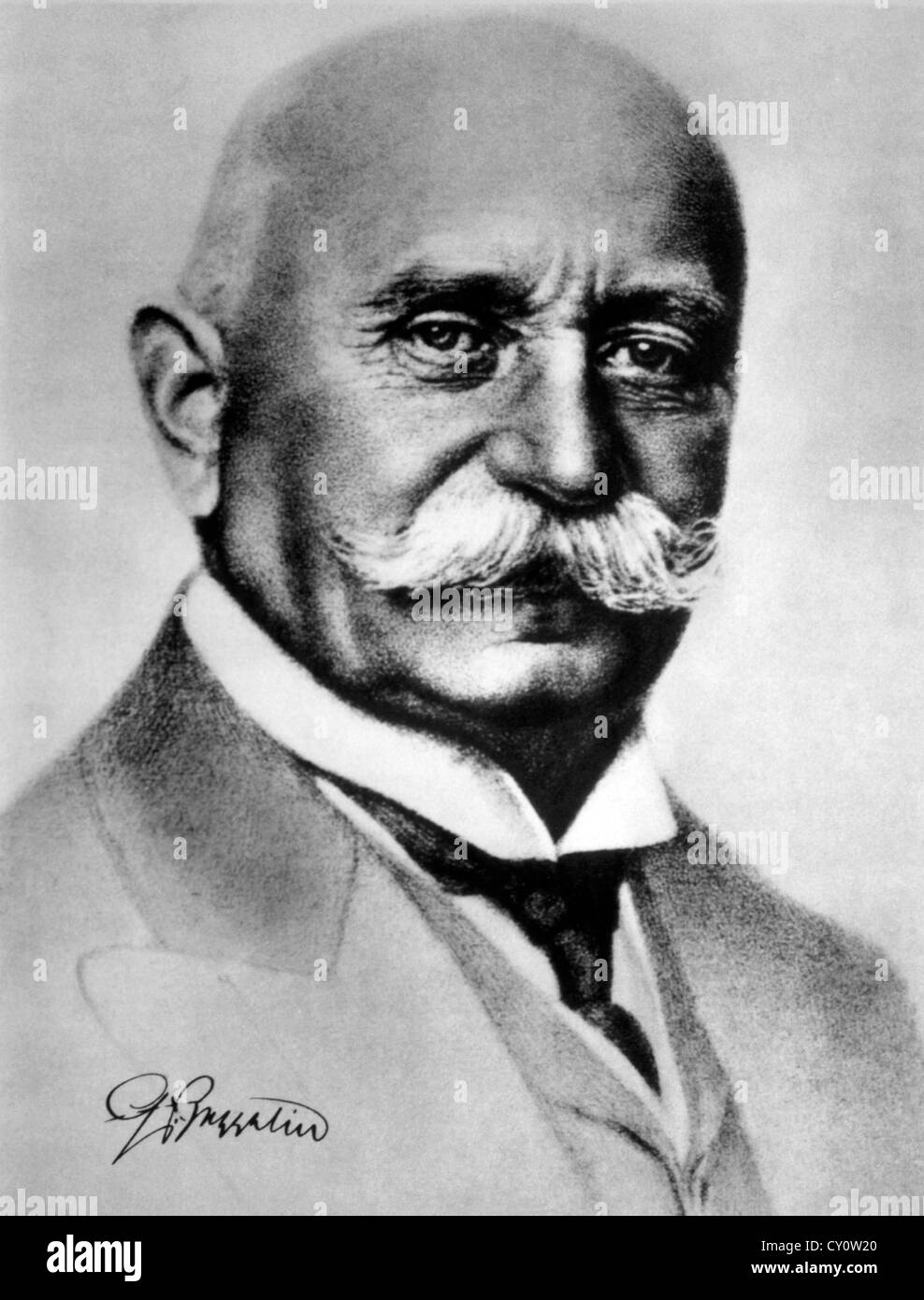 Ferdinand Graf von Zeppelin (1838-1917), Erfinder und Erbauer des ersten Luftschiff (1900) Stockfoto