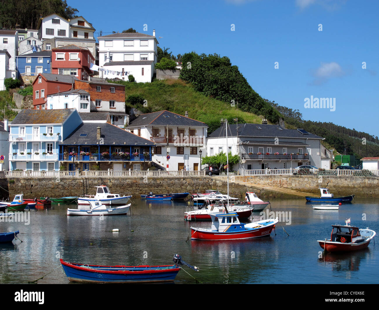 Porto Do Barqueiro, Fischerhafen, Provinz A Coruna, Galicien, Spanien Stockfoto