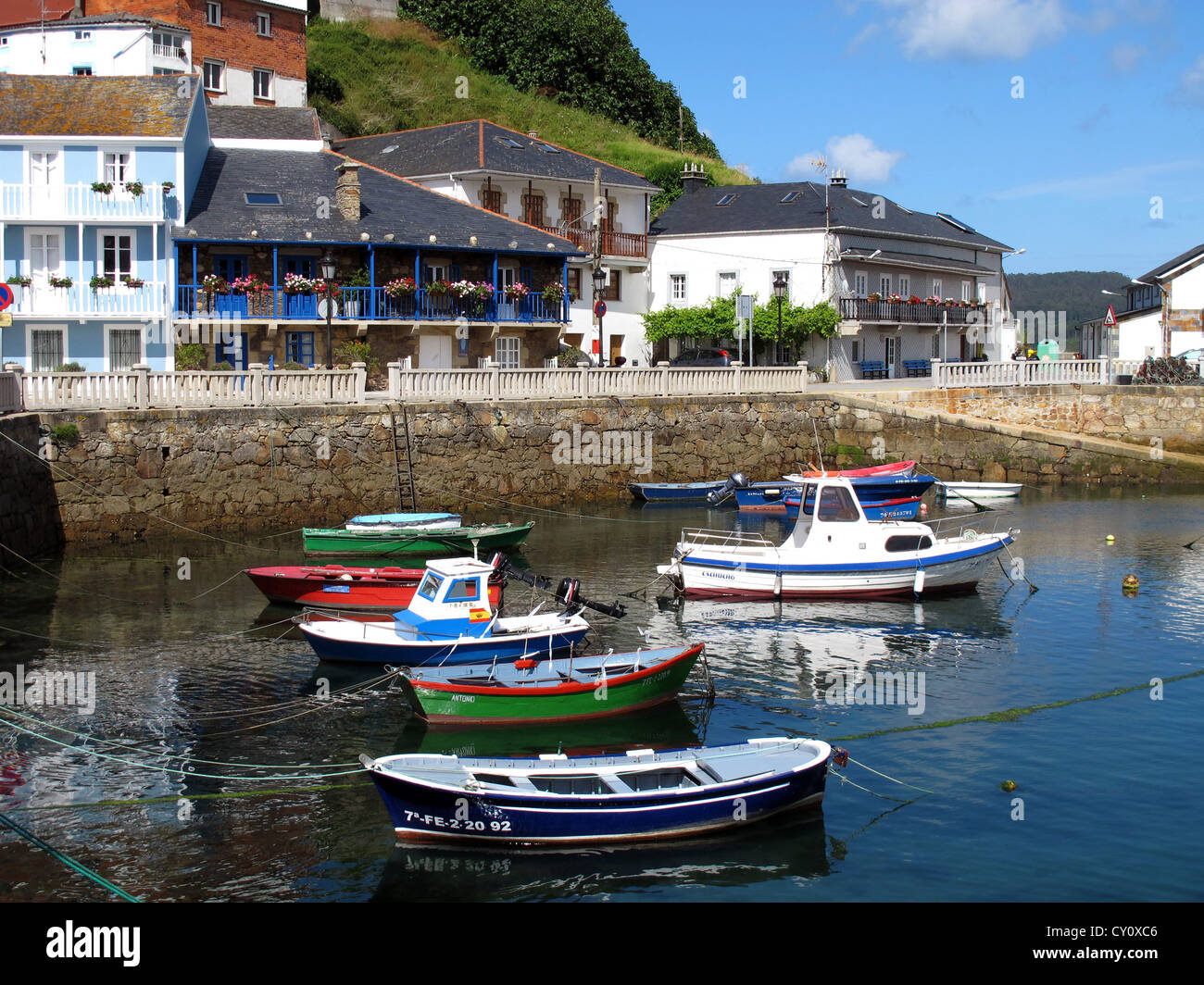 Porto Do Barqueiro, Fischerhafen, Provinz A Coruna, Galicien, Spanien Stockfoto