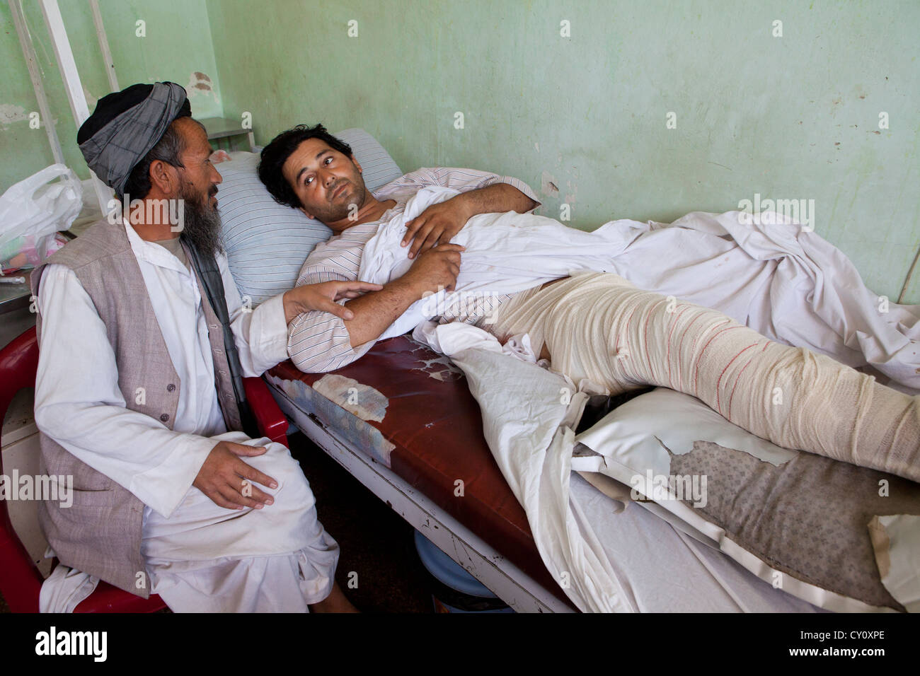 Opfer von einem Roadsidebomb in Kundus, Afghanistan Stockfoto