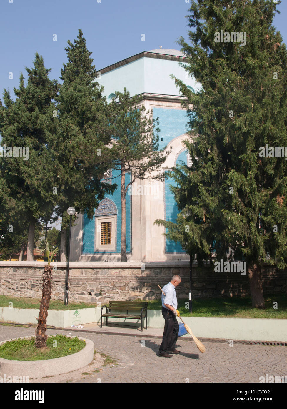 Die grünen Grab in Bursa wo Mehmed ich begraben mit grün / türkis Fliesen außen und innen Stockfoto