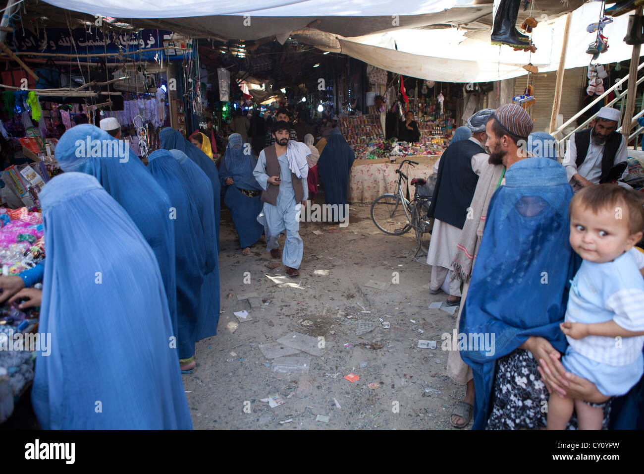Basar in Innenstadt Kunduz, Afghanistan Stockfoto