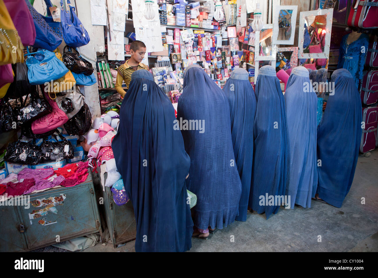 Basar in Innenstadt Kunduz, Afghanistan Stockfoto