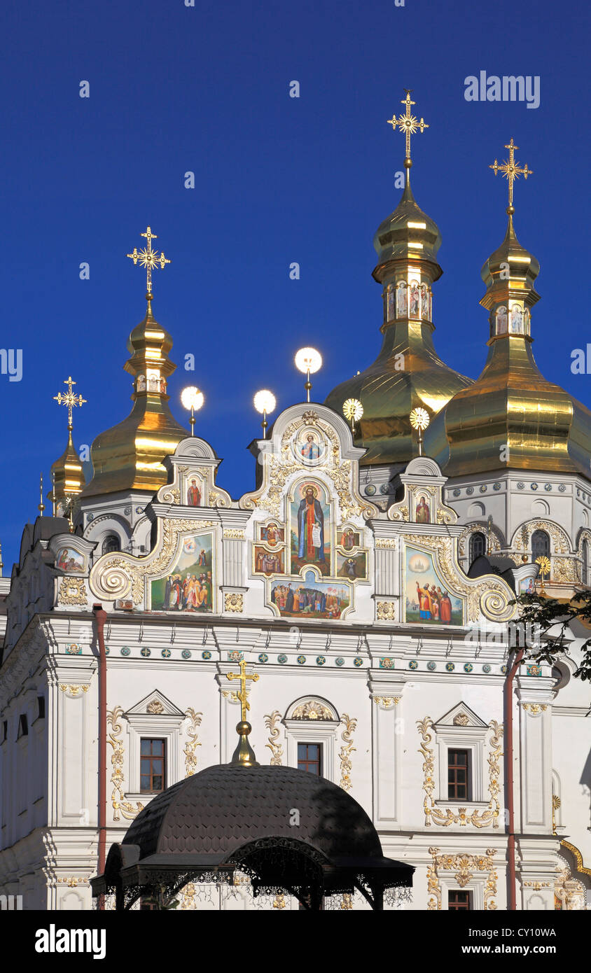 Ukraine, Kiev, Kiew, Kyevo-Pecherska Lavra, Uspenski-Kathedrale, Stockfoto