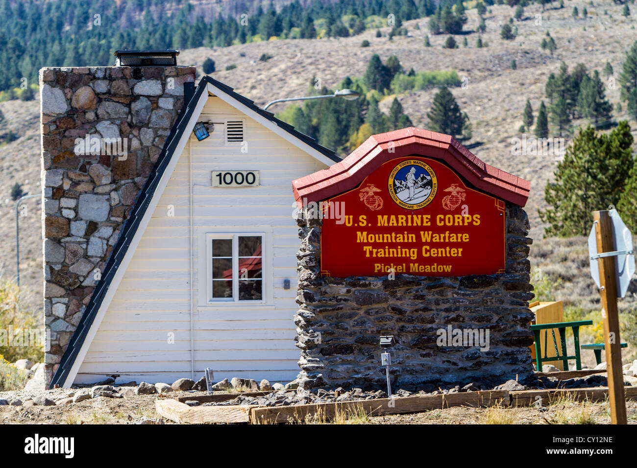 Die US-Marine Corp Mountain Warfare Training Center in der östlichen Sierra Nevada in der Nähe von Bridgeport Kalifornien Stockfoto