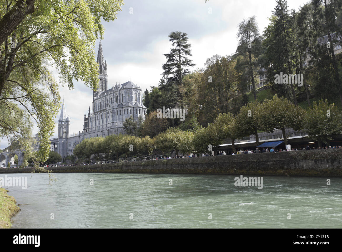 Wallfahrtsort Lourdes, Pyrenäen, Stockfoto