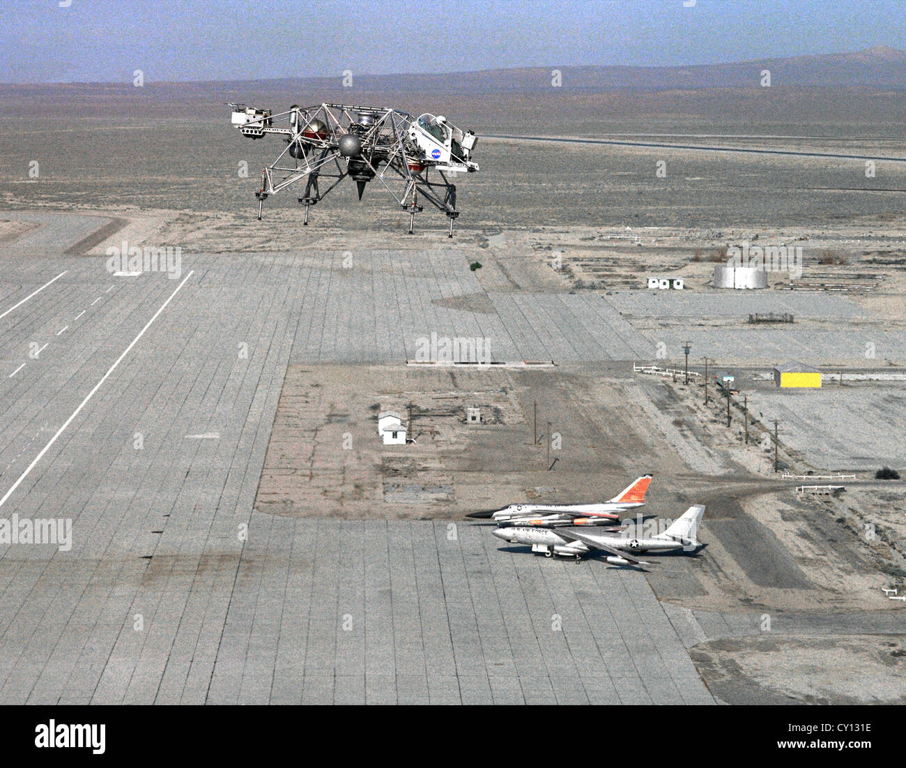 Mond Landung Forschungsfahrzeug im Testflug Stockfoto