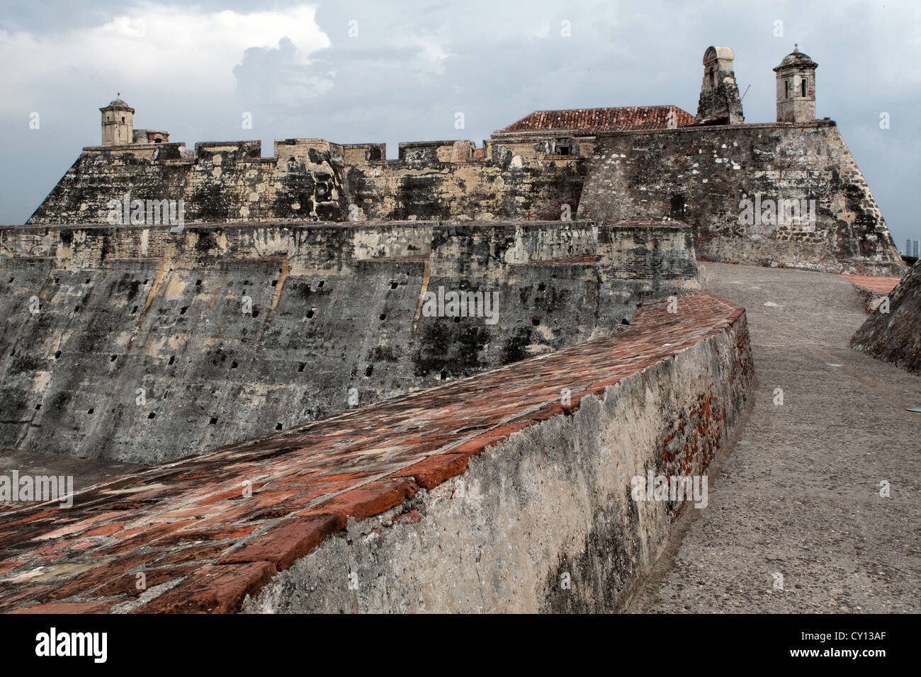 Castillo San Felipe de Barajas, Festung, UNESCO-Weltkulturerbe, Cartagena de Indias, Kolumbien Stockfoto