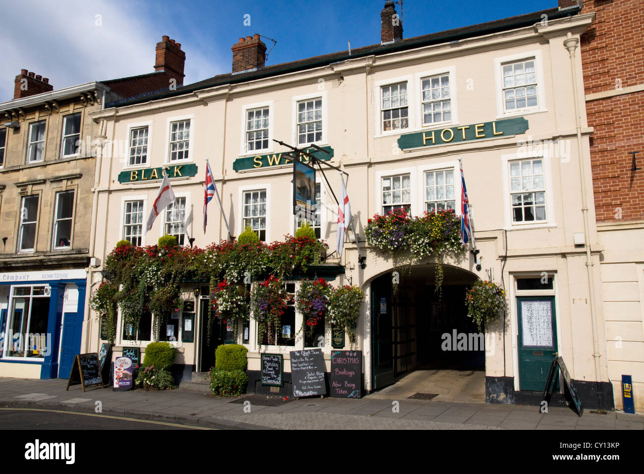 Devizes ist eine Stadt in Wiltshire England berühmt für die Brauerei Wadworth und die nahe gelegenen Kennet und Avon Kanal. Stockfoto