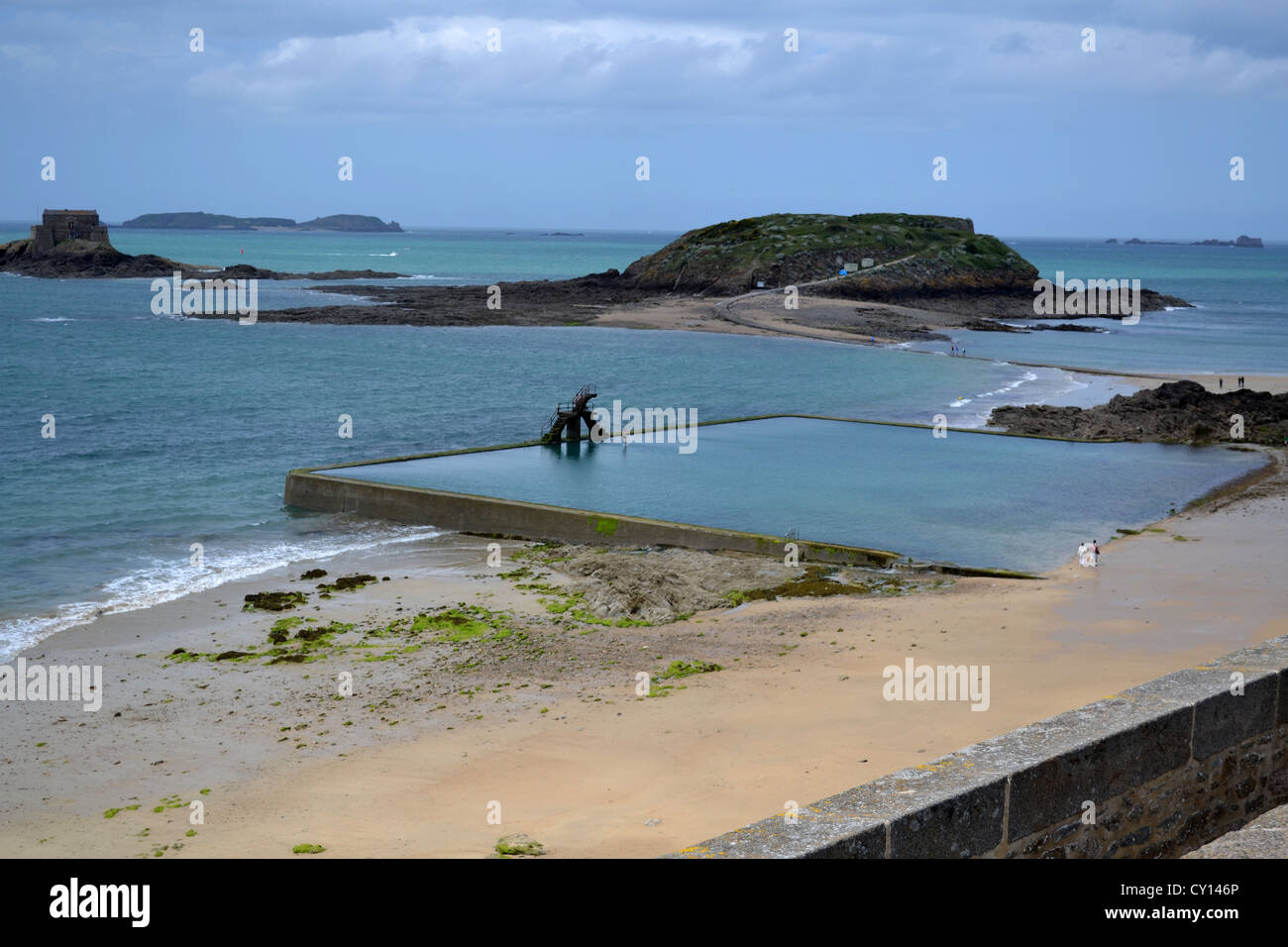 Saint-Malo, Bretagne, Frankreich. Eine befestigte Hafenstadt im Nordwesten Frankreichs am Ärmelkanal. Stockfoto