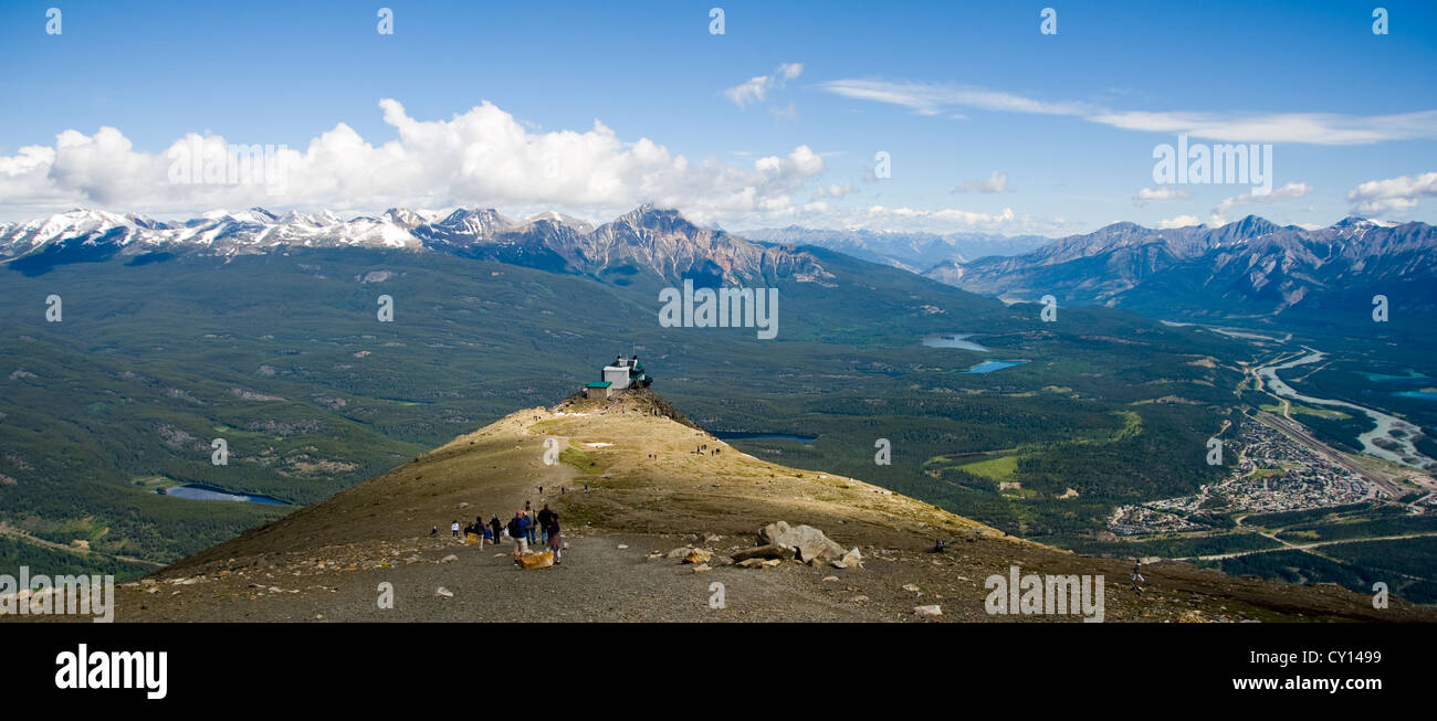 knusprige Morgen Berge im Jasper Nationalpark, Kanada Stockfoto