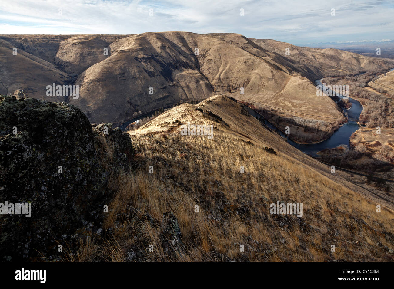 Rattlesnake Tanz Bergrücken oberhalb der Yakima River Tal, Ellensburg, Washington, USA Stockfoto